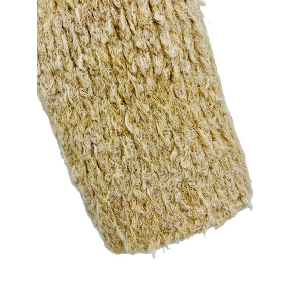 NWOT Free People Cream Beige Cropped Teddy Bear Boho Enchanted Hoodie Jacket - Picture 5 of 16